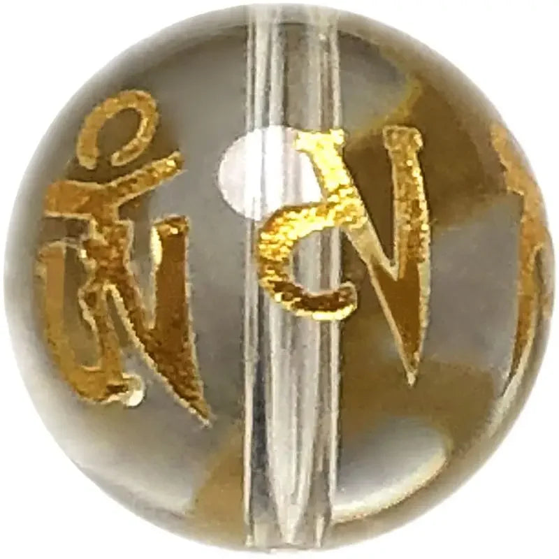 White Crystal Six Word Proverbs DIY Bracelet Accessories