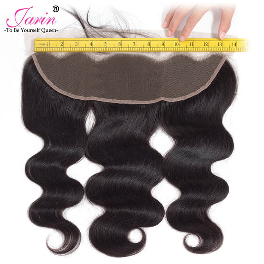 Lace Frontal Closure 13x4 Transparent Indian Human Hair Free Part Frontal Remy Hair Pre Plucked with Baby Hair Jarin Free Ship