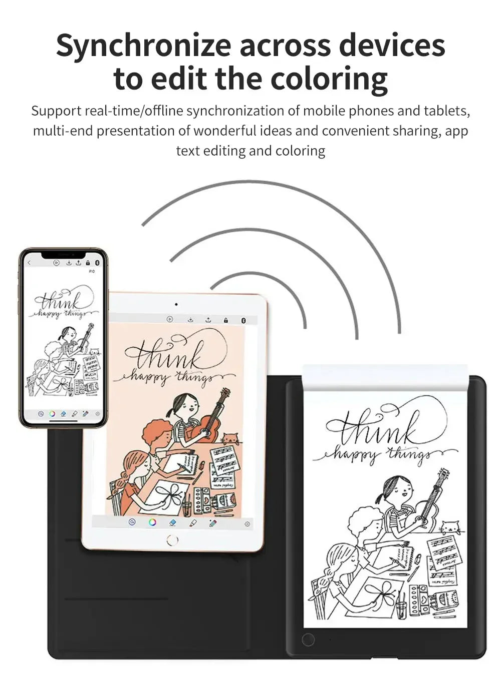 10 inch Smart Digital Board Graffiti Painting Pad Board Art Work Office Creative Smart  Bluetooth Notebook Writing Board