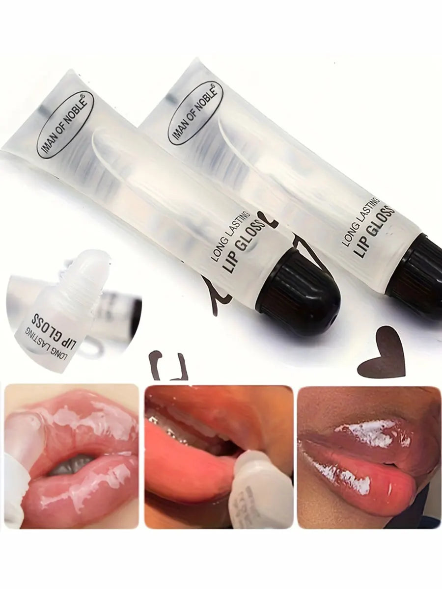 5pcs Glossy Finish Lip Gloss, Moisturizing Cream for All skin Types,Non-Sticky Hydrating Lip Oil, Long-Lasting Shine for Dry Lip