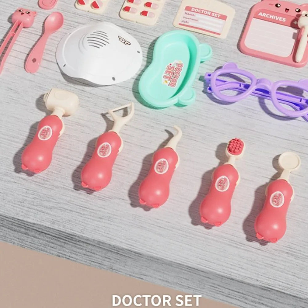 Role Playing Game Dental Doctor Toys Pretend Play Toothbrush Simulation Dentist Toy Set Interaction Early Education