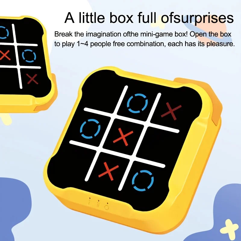 Portable Tic Tac Toe Game Console Handheld Electronic Puzzle For All Ages Travel Toys With Memory Training Montessori Kids Gifts