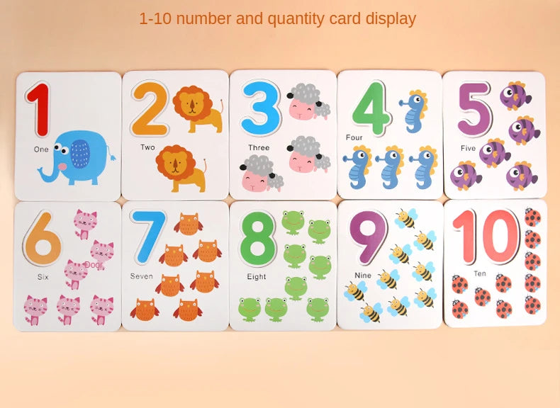 Kids Teaching Early Learning Aids Toddler Educational Toy Wooden Number Matching Addition and Subtraction Math Toys for Children