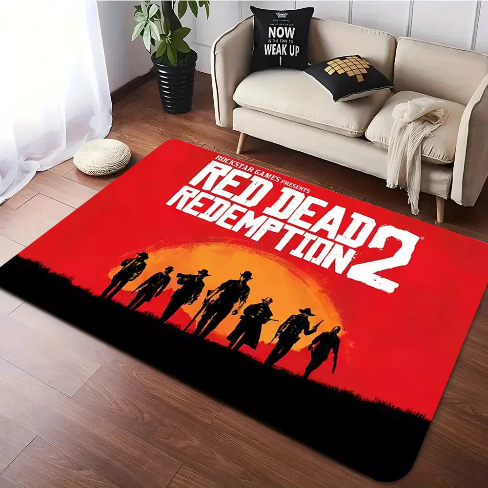 Red Dead Redemption Print Rugs Anti-slip Area Rug for Living Room Carpet Bedroom Sofa Doormat Floor Carpet Decor Mat