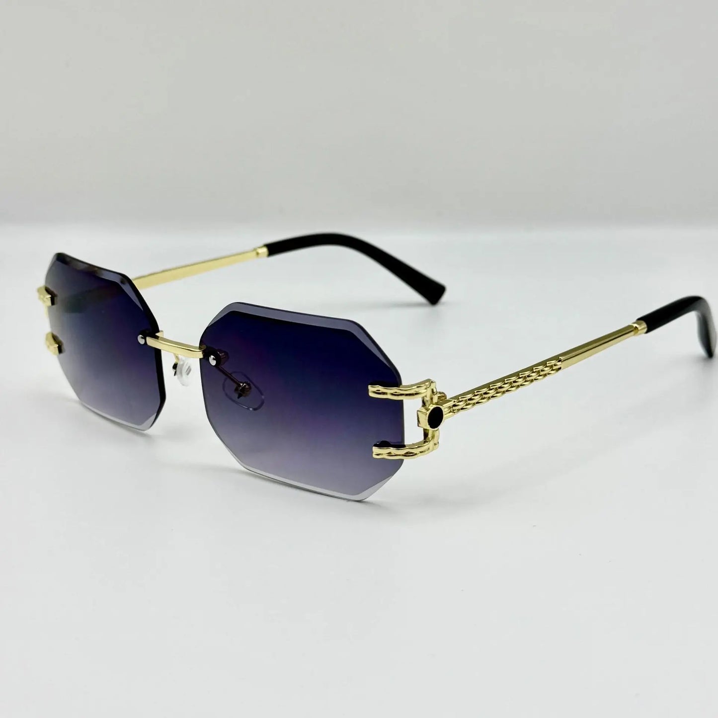 New in Rimless Sunglasses Women 2025 Trendy Fashion Glasses Sunscreen Shades Luxe Femme Lentes De Sol Mujer Lunette Soleil Femme