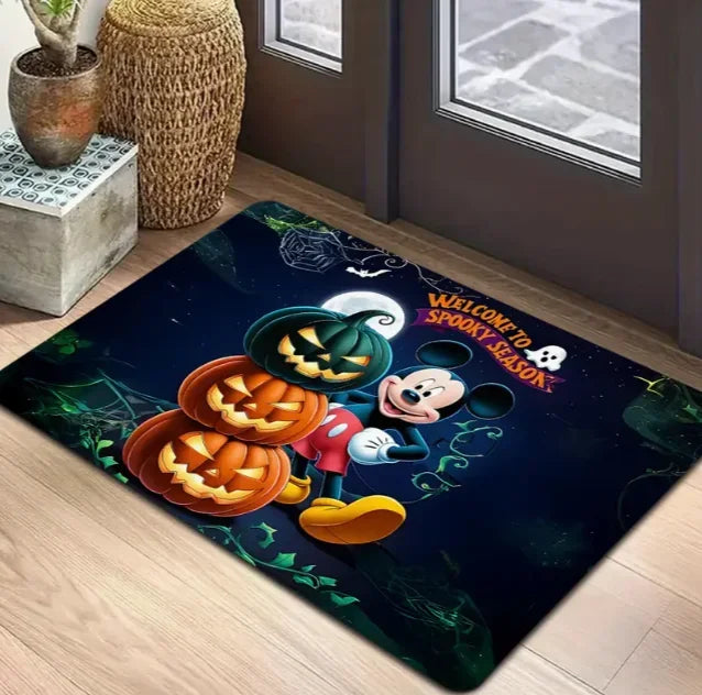 Halloween Pumpkin with Terrifying Face Door Mat Front Door Entrance Inch Welcome Mat for Garden Terrace Home Porch Decoration