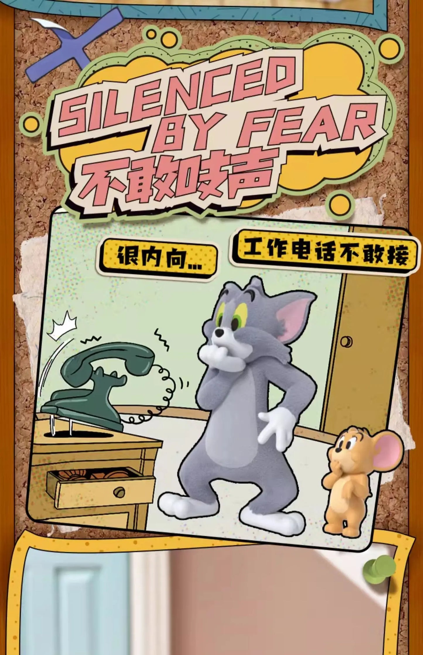 Original 52toys Tom - Jerry Mental State Tasting Blind Box Handmade Desktop Ornament Scene Building Props Toys Gifts Mystery Box