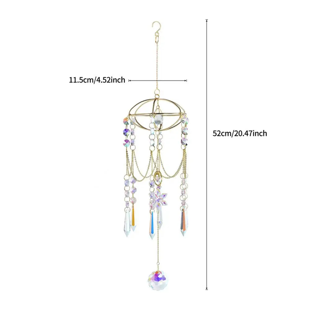 Crystal Sun Catcher Hanging Crystals Stained Glass Sun-catcher Outdoor Decor Rainbow Maker Prism Garden Decoration
