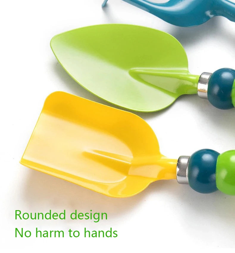 Colorful Garden Tools Toys for children Outdoor Gardening Trowel Shovel Rake Yard Watering Pot Digging Beach Safe Toys Kids Gift