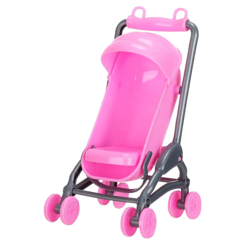Toys Nursery Plastic Car Scene Model Playing House Infant Carts Dollhouse Furniture Miniature Baby Stroller Dolls Accessories