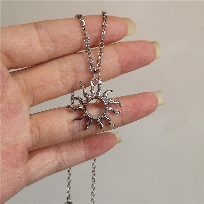 Goth Irregular Heart Cross Vortex Pendant Snake Rope Chain Necklace For Women Men Grunge Y2K 90s Punk Halloween EMO Accessories