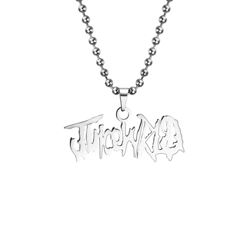 Juice WRLD Pendant Necklace Beads Stainless Steel Necklace For Women Man Fans Gift Collares Mujer Gargantilha Collier Femme