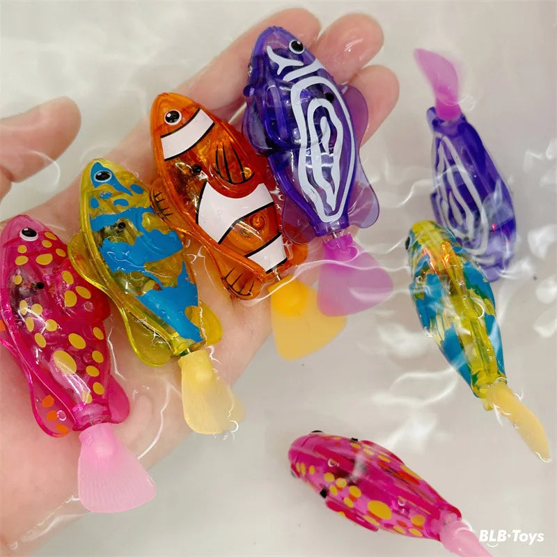 Children's Electronic Toys Can Swim In Water With Colorful Fish And Nostalgic Flip Imitation Mobile Phone Girl Gift