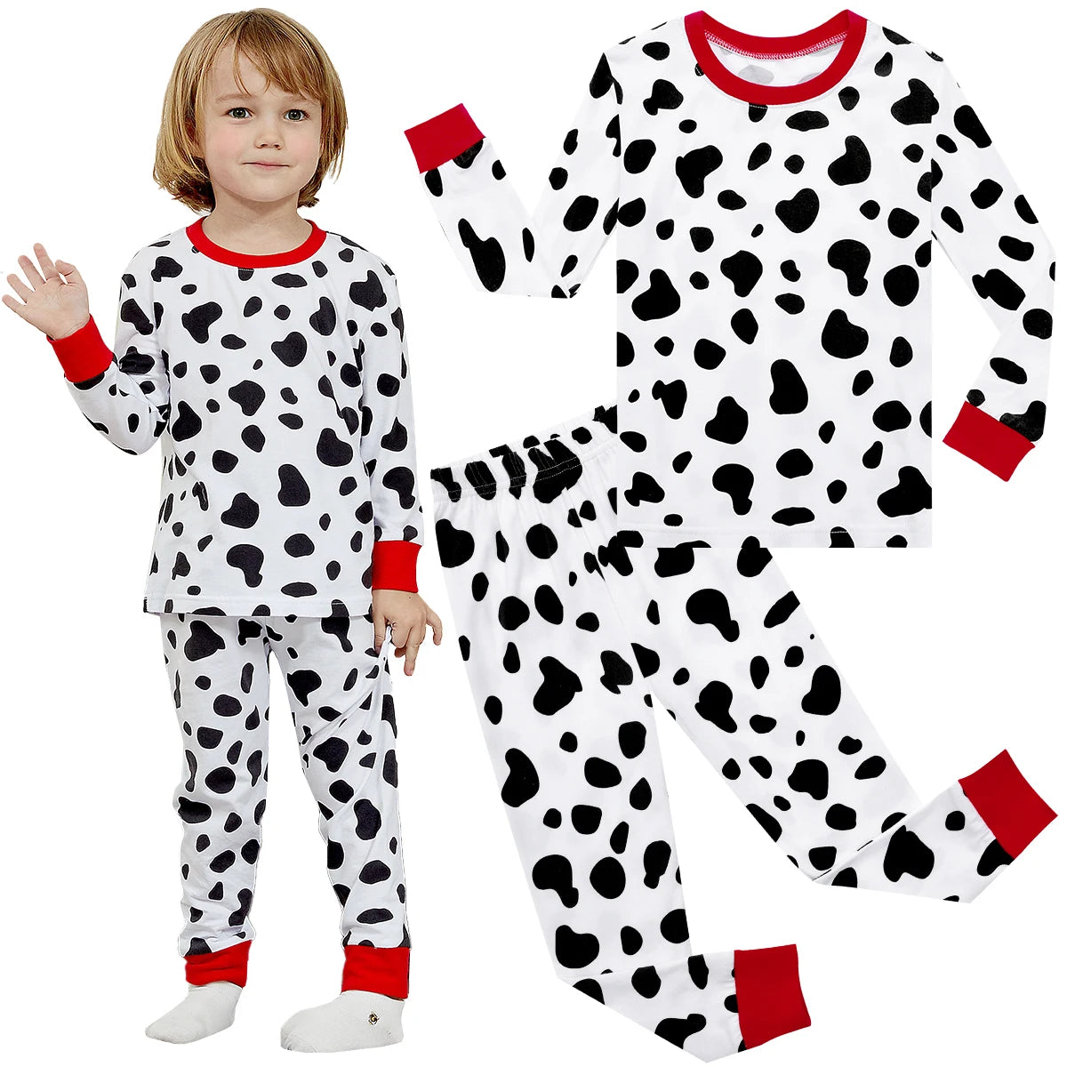 Kids Pajamas Set Boy Dalmatian Pyjamas Toddler Halloween Carnival Christmas Clothes Infant Cartoon  Party Gift Photography Pjs