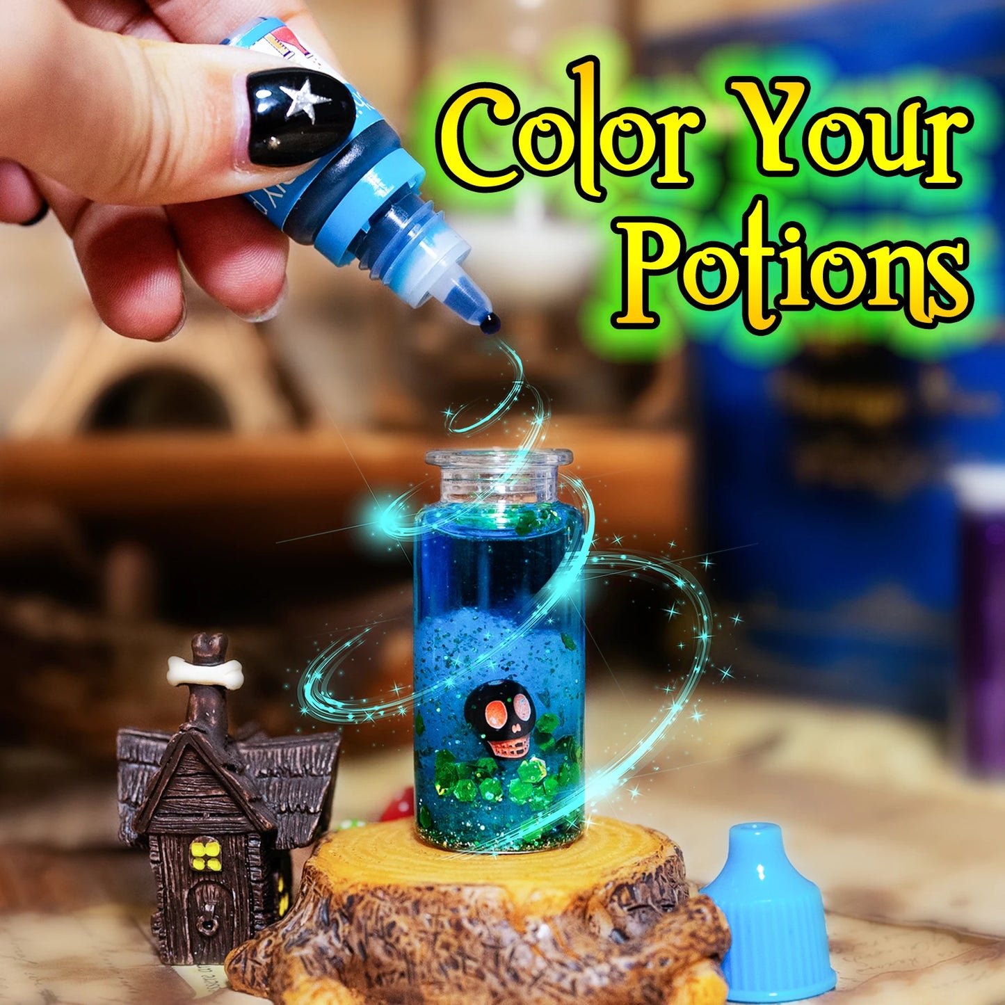 DIY Fairy Magical Potions Kit Horror Halloween Christmas Gifts Witches' Magical Color Changing Freezing Potions Art Craft Kit