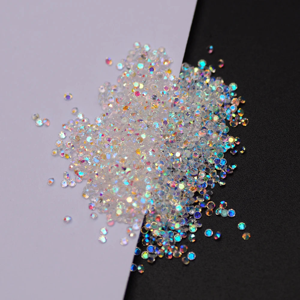 1440PCS Pixie Crystal&AB Nail Art Rhinestones Glitter DIY Crafts Manicure Glass Strass Jewelry Making Stones Beads For Clothing