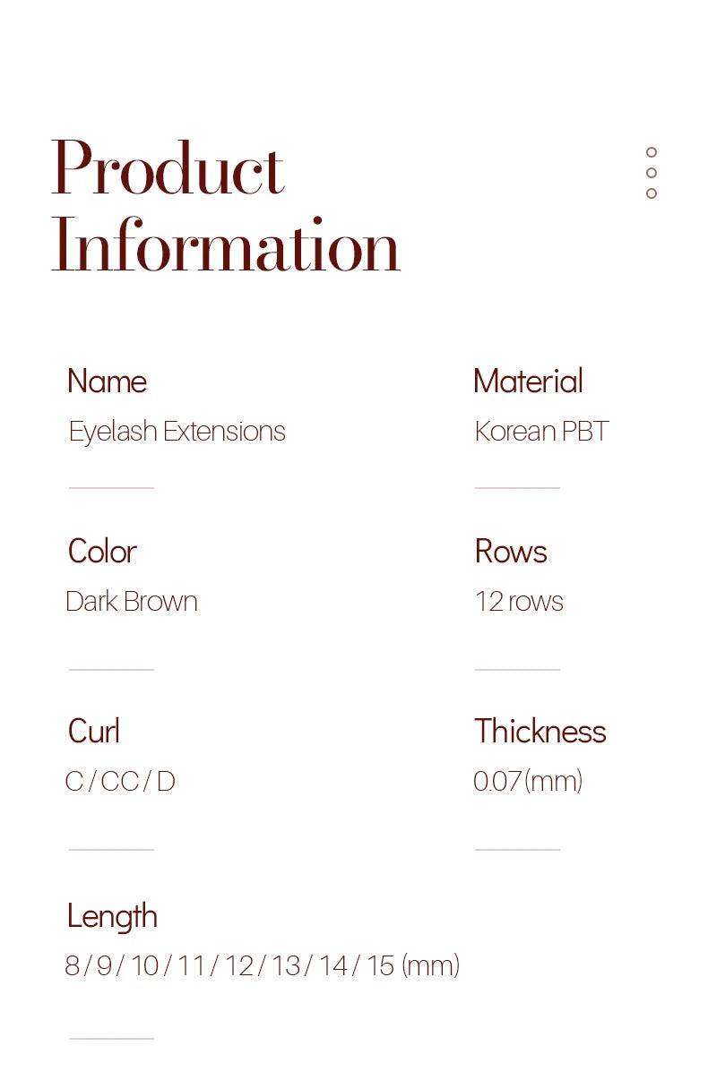 H&L SINCE 1990 12 Rowsblack brown eyelashes, double pointed eyelashes makeup tool,  professional false eyelashes