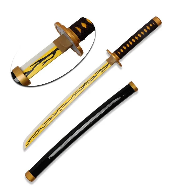 80cm Demon Slayer Katana Sanemi Kyoujurou Anime Toy Sword Role-playing Weapons Halloween Gifts Original Pattern 1:1 Restoration