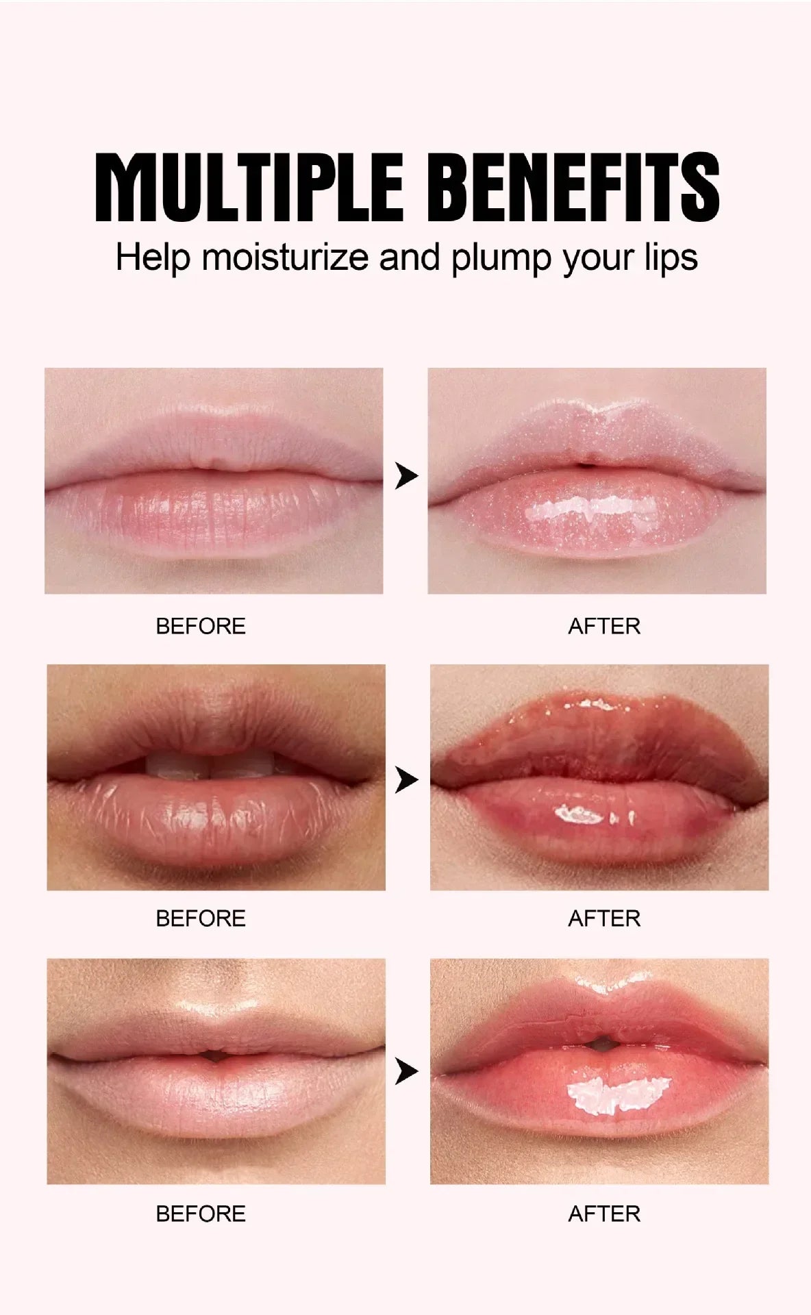 Lip Plumping Booster Lasting Sexy Plumper Glitter Red Nude Lipstick Liquid Waterproof Moisturize Oil Lipgloss Makeup Lip Care
