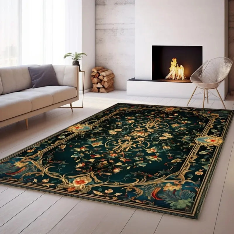 Rugs for Bedroom Aesthetic Turkish Rug Turkish Pattern Oriental Rug Vintage Style Turkish Rug, Anatolian Pattern Rug Print Mats