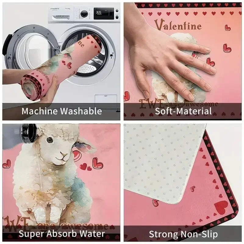 Rug Bedroom Washable Living Room Kitchen Dining Room Non-Slip Home Decor Carpet Morden Art Ultra Soft Blue Area Peaceful Rugs