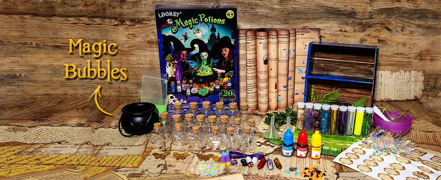 DIY Fairy Magical Potions Kit Horror Halloween Christmas Gifts Witches' Magical Color Changing Freezing Potions Art Craft Kit