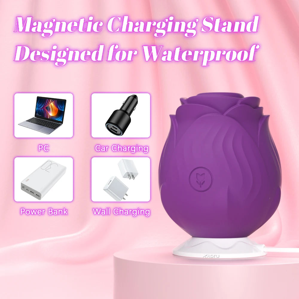 Rose-Toys Vibrator Nipple Clitoris Sucker Stimulator Vibration Masturbation Tools Women Couple Sex Toys Vibrator 18 Adult Toys