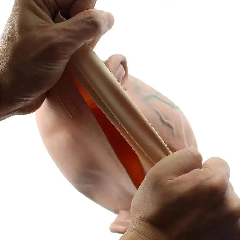 Halloween Realistic Headgear Latex Head Masks Cry Baby Headgear Latex Head Cover Halloween Party Cosplay Costume Props Decor