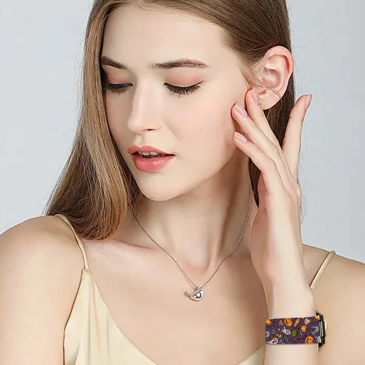 20mm Halloween Series Strap for Samsung Galaxy Watch 7/6/5 40mm 44mm Band Replaceable Bracelet for Xiaomi Huawei Amazfit Watch