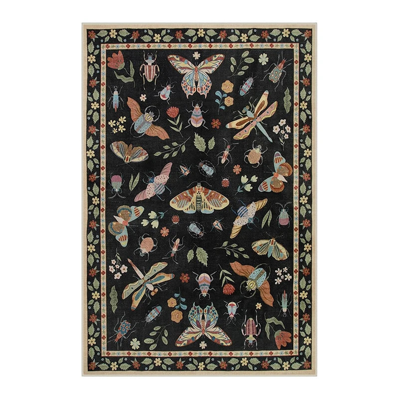 Rug for Living Room Carpet Large Size Bedroom Bedside Floor Mat Green Insect Carpets Tropical Rainforest Home Decoration Rugs