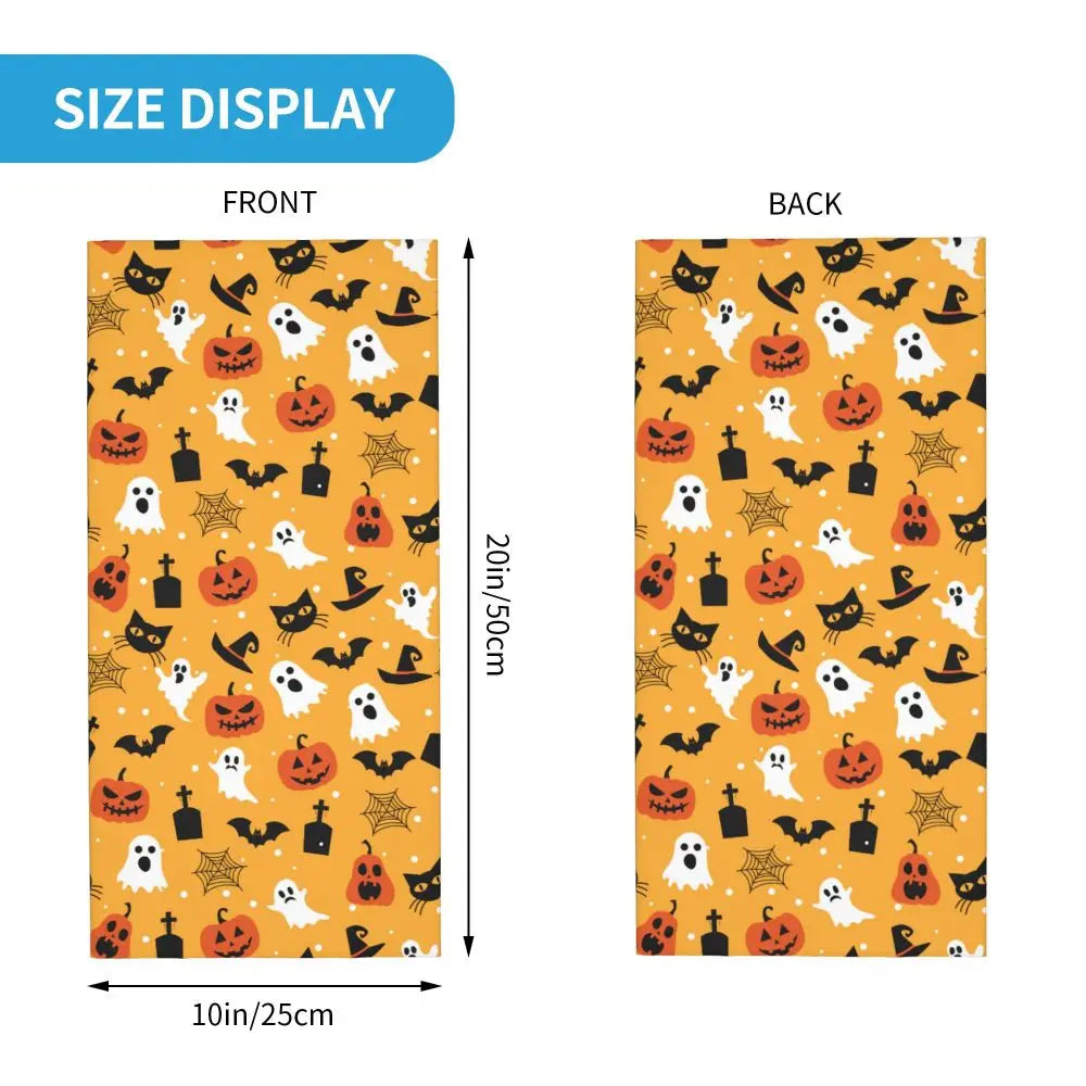 Custom Halloween Vampire Bats Winter Headband Neck Warmer Women Men Hiking Running Tube Scarf Face Bandana Gaiter