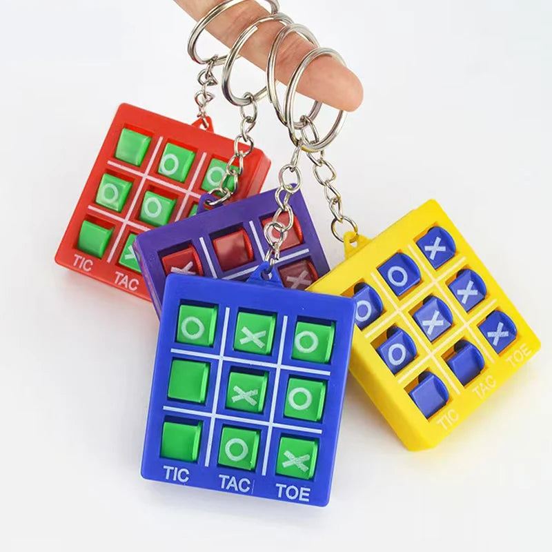 Small Toys Tic Tac Toe Game Keychain Birthday Party Favors Treasure Chest Prize Goodie Bags Stuffers For Kids Girls and Boys