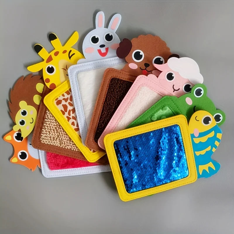 Baby Montessori Sensory Toys Cartoon Animal Cognition Mat Hand-Eye Coordination Education Toys Sensory Tactiles Pad For Autistic