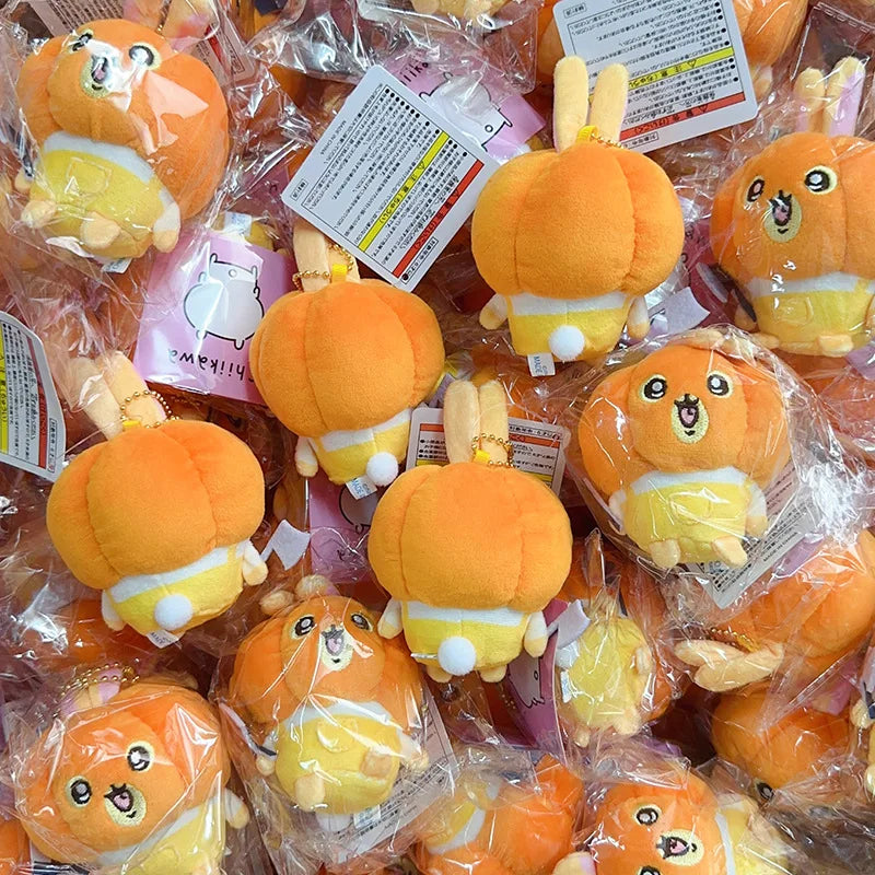 Chikawas Halloween Pumpkin Usazi Plush Doll Bag Pendant Cute Self-Deprecating Bear Doll Keychain Bag Decoration Girls Gift