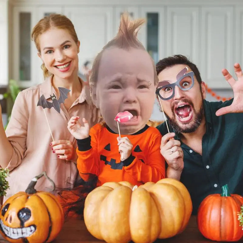 Halloween Realistic Headgear Latex Head Masks Cry Baby Headgear Latex Head Cover Halloween Party Cosplay Costume Props Decor