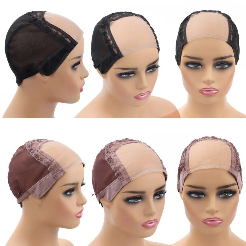 Lace Front Wig Cap For Making Wigs with Adjustable Strap Glueless Swiss Lace Net Weaving Cap to Make Wigs with Closures Frontals
