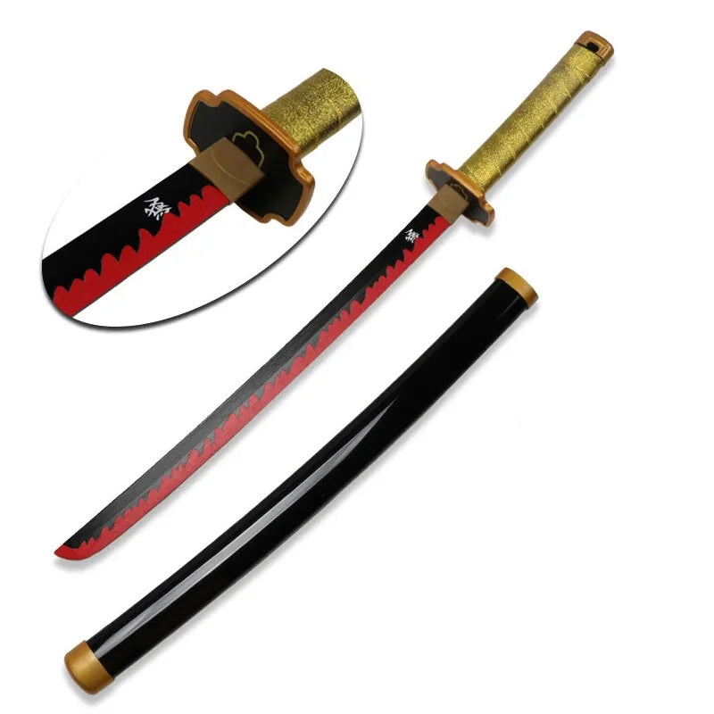 80cm Demon Slayer Katana Sanemi Kyoujurou Anime Toy Sword Role-playing Weapons Halloween Gifts Original Pattern 1:1 Restoration