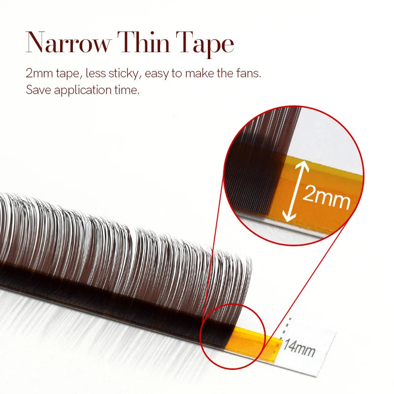 H&L SINCE 1990 12 Rowsblack brown eyelashes, double pointed eyelashes makeup tool,  professional false eyelashes