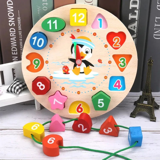 Montessori Wooden Toys for Babies 1 2 3 Years Boy Girl Gift Baby Development Games Wood Puzzle for Kids Educational Learning Toy