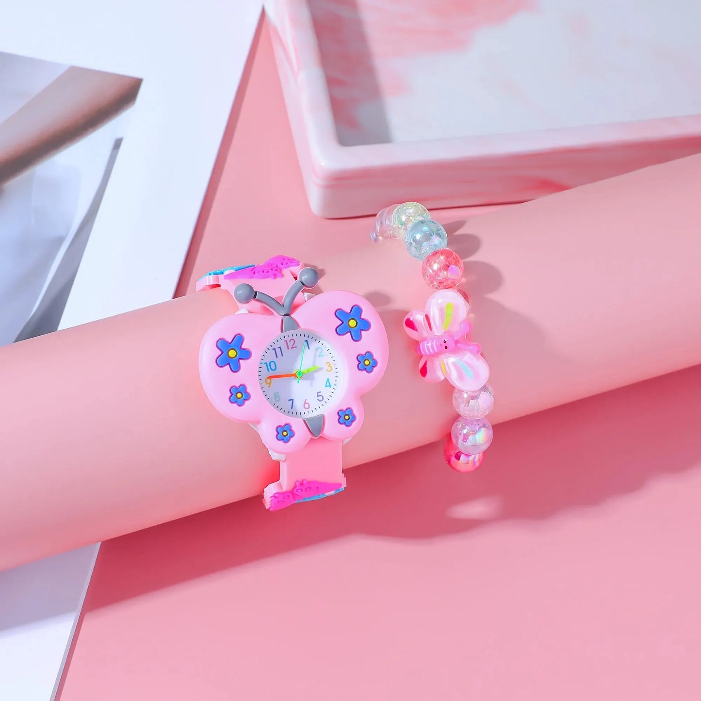 Popular Children's Butterfly Quartz Watch Set