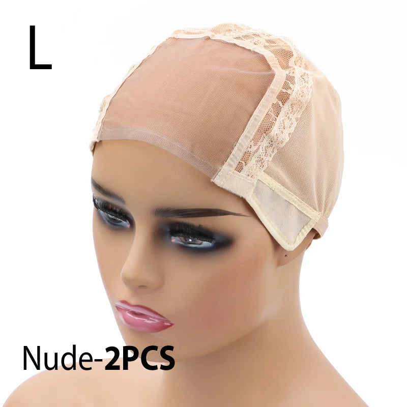 Lace Front Wig Cap For Making Wigs with Adjustable Strap Glueless Swiss Lace Net Weaving Cap to Make Wigs with Closures Frontals