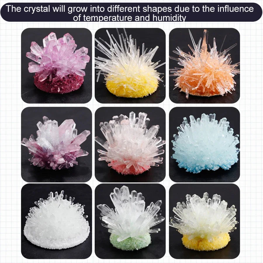 Crystal planting experiments, Science and education toys, DIY growable crystals, Color Random, Christmas/Halloween Gifts