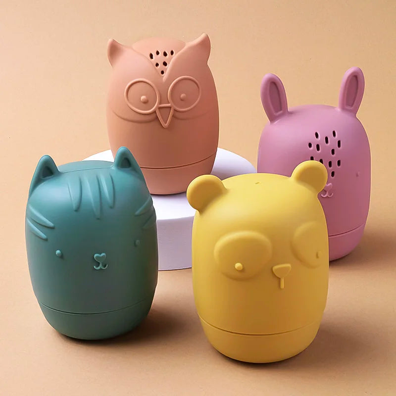 Baby Bath Toys Animal Cute Cartoon Toddler Water Toys Swim Bathroom Baby Silicone Sprinkler Bathtub Animal Toy Infant Kids Boys