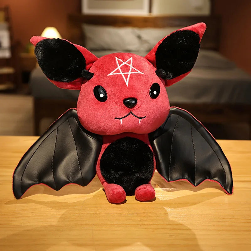 Demon Bat Halloween Plushy Four-color Demon Bat Cartoon Soft Model Kids Christmas Halloween Holiday Gifts Horror Style Home Deco