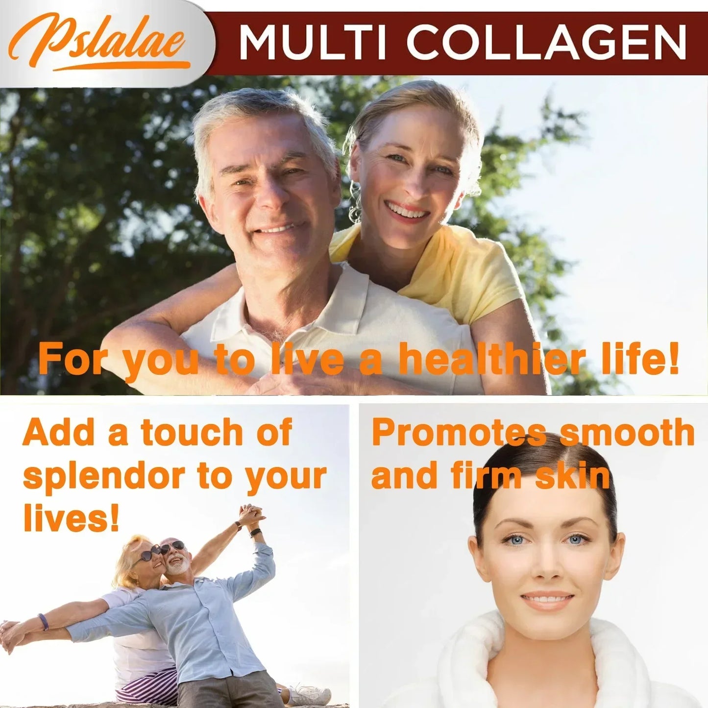 Multi Collagen Pills Organic Herbs and Piperine - Collagen Capsules with Herbs and Piperine (Type I II III V X)