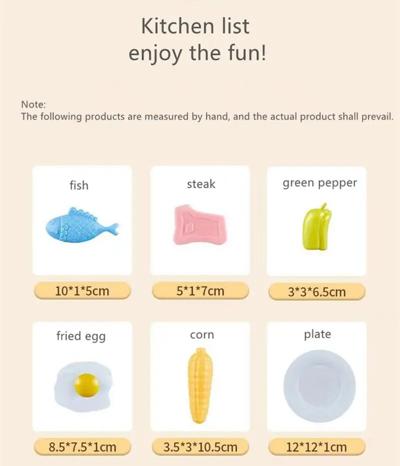 DIY Kitchen Cooking toy Set with 20pcs Multi-functional Induction Children's Play House Food Toys for Parent-child fuuny Gifts