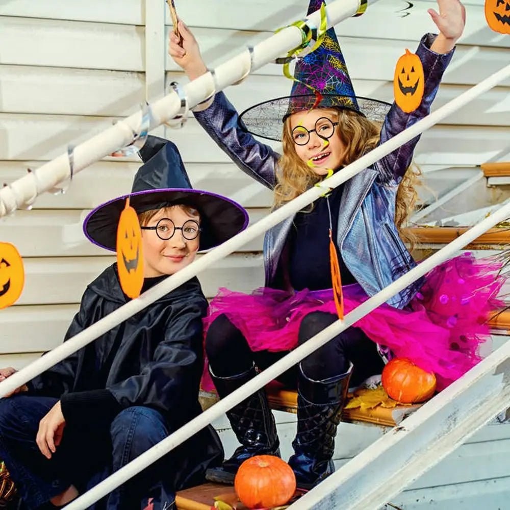 10pcs Harry Wizard Glasses Round Frame Glasses No Lens Halloween Costumes Harry-potters Cosplay Props Party Decorations Supplies