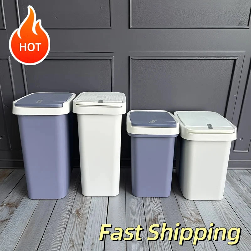 Odor Proof Diaper Pail Household Trash Can with Pop-Up Lid for Bedroom Bathroom Living Room Kitchen - Eco-Friendly Waste Bin