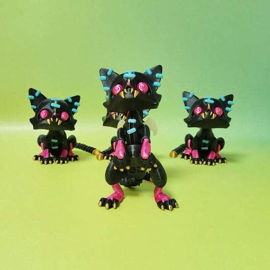 3D Printed Articulated Colorful Black Cat Models Model Figurines Halloween Birthday Gifts  Home Decoration