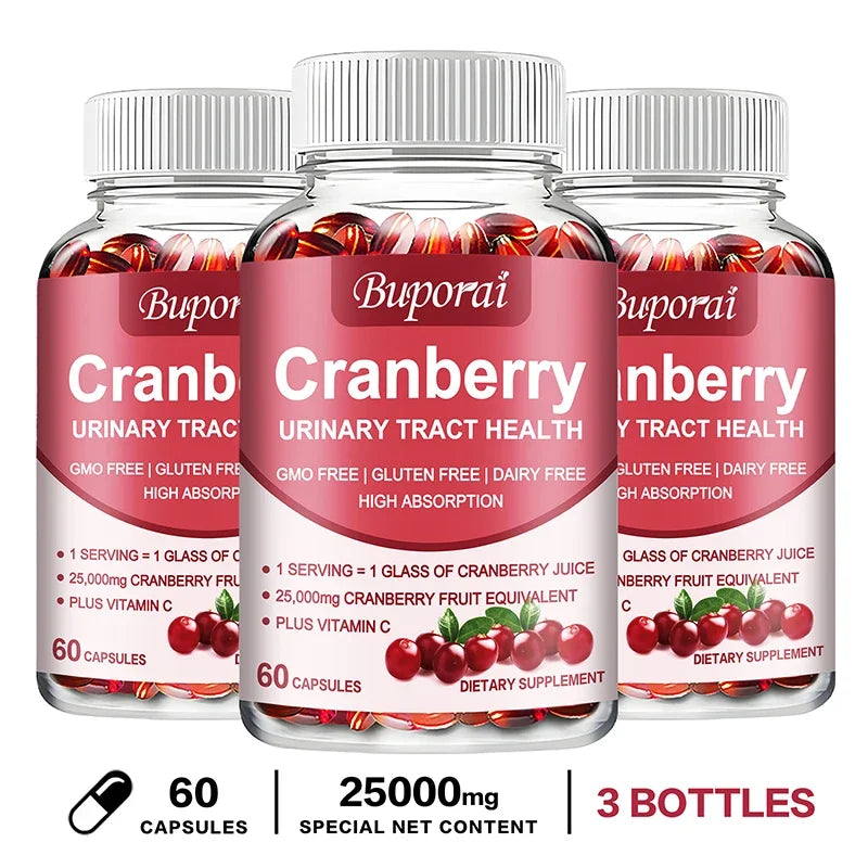 Cranberry Capsules - Supports Cardiovascular Health, Enhances Immunity, Supports Urinary Tract Health